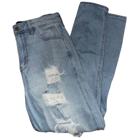🔸BUNDLE ONLY🔸|EUC| HOLLISTER Ultra High Rise Distressed Mom Jeans - Picture 2 of 6